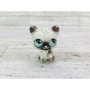 Littlest Pet Shop LPS First Generation Cat Rare 2005 Black White Retired